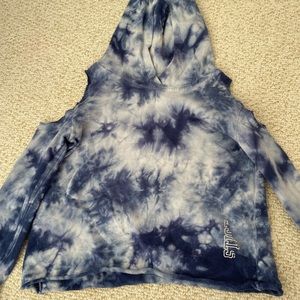 justice navy tie-dye sweatshirt